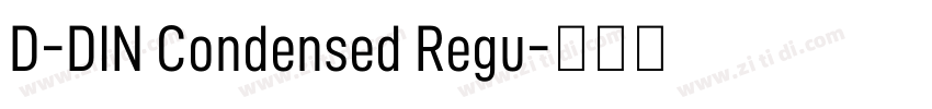 D-DIN Condensed Regu字体转换